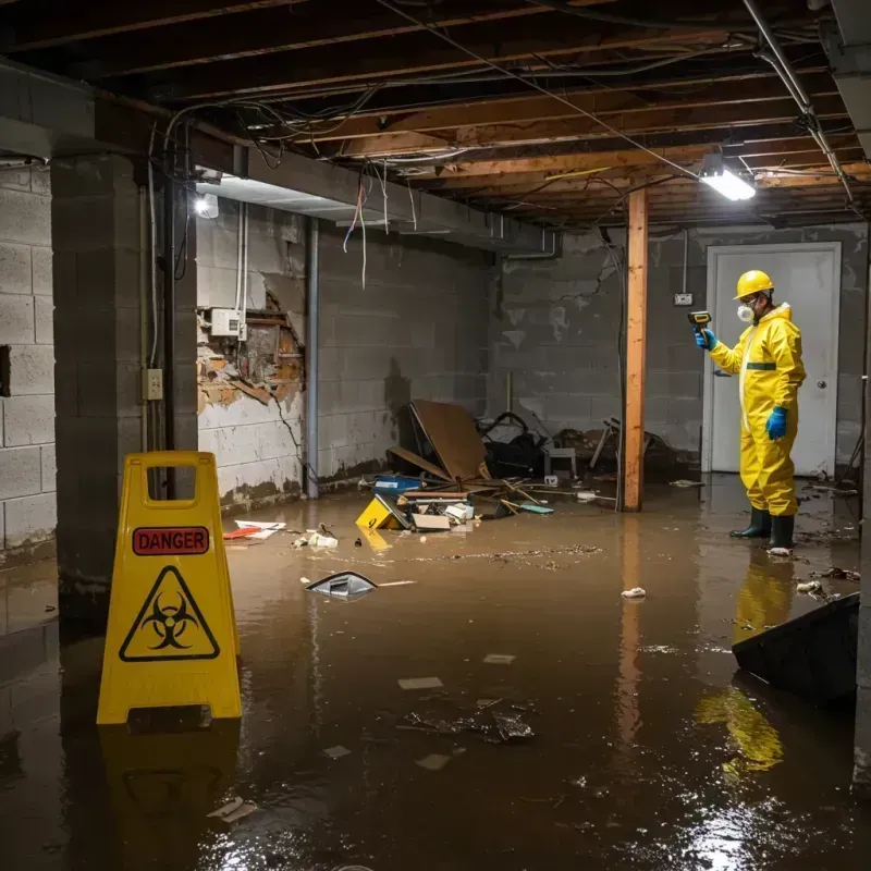 Flooded Basement Electrical Hazard in Ilchester, MD Property